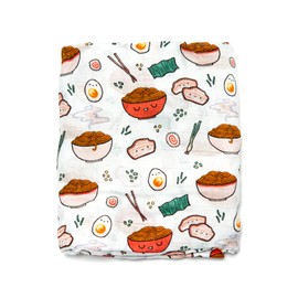 Loulou Lollipop Muslin Swaddle Blanket for Baby Boy & Baby Girl – Soft Breathable Muslin Wrap, 47"x47" Receiving Blanket for Newborn & Toddler - Ramen