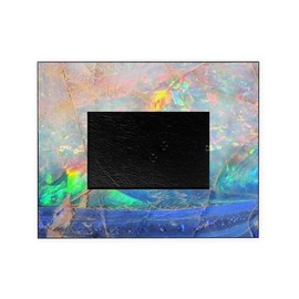 CafePress Opal Gemstone Iridescent Mineral Bli Decorative Picture Frame
