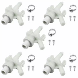 Home-Part 5X Plastic Water Valve Kit For Dometic 300 310 320 Series RV Toilet Repair Flush