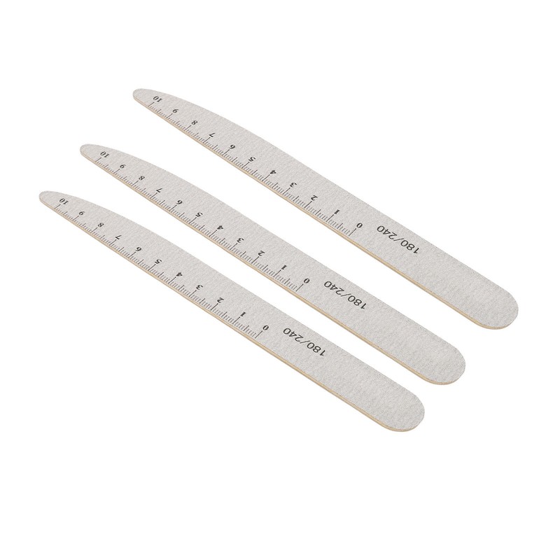 50pcs Washable Reusable Nail File with Scale Professional Home Salon