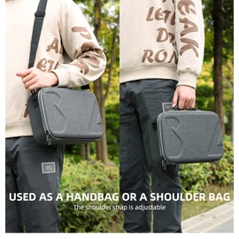 Palumma Carrying Case for DJI RS 3 Mini Case, Handheld Stabilizer Protective Case with Adjustable Shoulder Strap for Gimbal Accessories, darkgray