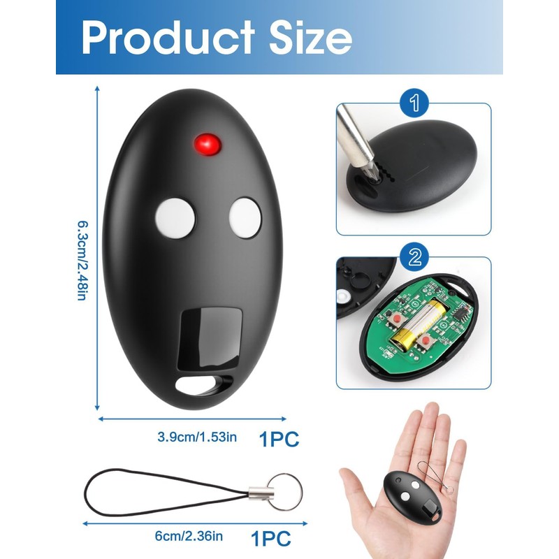1 x Garage Door Remote Control 433.92 MHz Compatible with