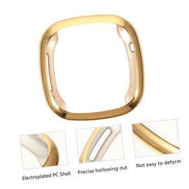 Gatuida 2pcs TPU Plated Protective Case Scratch Screen Cover for Sense Full Coverage Design Easy Installation Elegant Appearance Watch Accessories