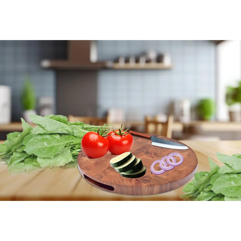 Bold & Divine Acacia Wood End Grain Cutting Board, Rectangular,