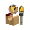 Yonico V Groove Pattern Bit Router Bit 90 Degree X 1/2-Inch Dia. 1/4-Inch Shank 14992q