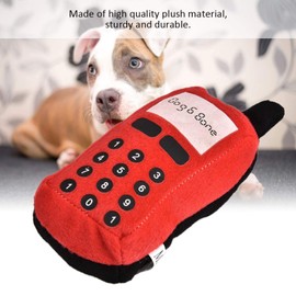 GLOGLOW Dog Chew Toy, Squeaky Dog Toys Squeaky Plush Cell Phone Toy Plush Cell Phone Toy Stuffed Animal Puppy Toy Dog Squeaky Toy (red)