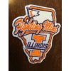 Unbranded Illinois Fighting Illini Vintage Embroidered Iron On Patch 3.25”