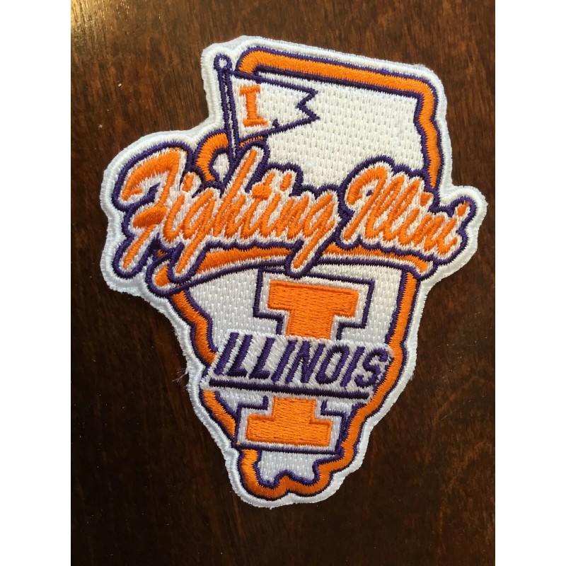 Unbranded Illinois Fighting Illini Vintage Embroidered Iron On Patch 3.25”