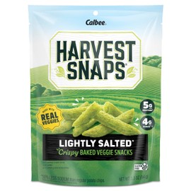 Harvest Snaps Veggie Chips (Green Pea Snack Crisps Lightly Salted, 3.3 oz) | Powered by Plant Protein, Gluten Free, Non-GMO Baked Vegetable Crisps | Made in USA (4 Pack)
