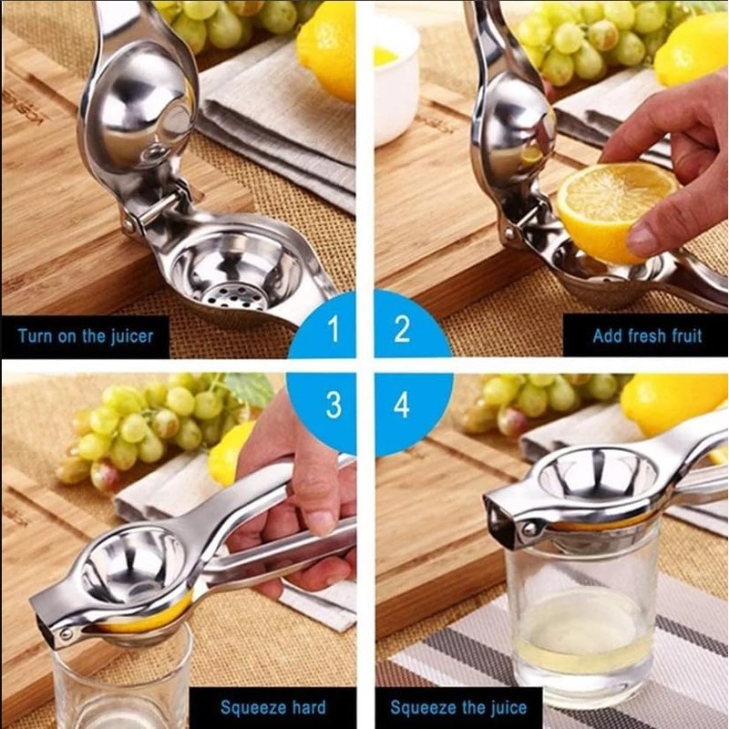 Manual Citrus Juicer, Stainless Steel Lemon Squeezer, Heavy Duty Hand
