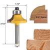 Bestgle 4 Packs 1/4 Inch Shank Roundover Edging Router Bit