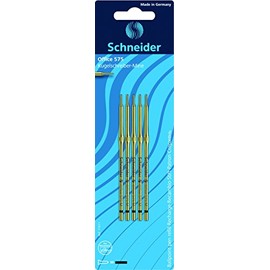 Schneider Office 575 – bille-pointe Ink Pen, Medium, Black Ink, Set of 5 in Blister Pack