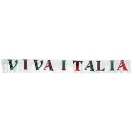 Metallic Viva Italia Banner Party Accessory (1 count) (1/Pkg)