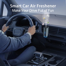 Smart Air Freshener Car,Portable Car Vents Smart Car Aromatherapy,Car Aromatherapy Machine Rechargeable,with 20 pcs Cologne Aromatherapy Oil, Blue（20 Scents）