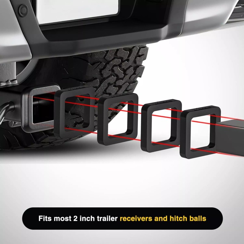 ‎Nilight Nilight 2Inch Hitch Receiver Silencer Pad 4 Pack Reduce