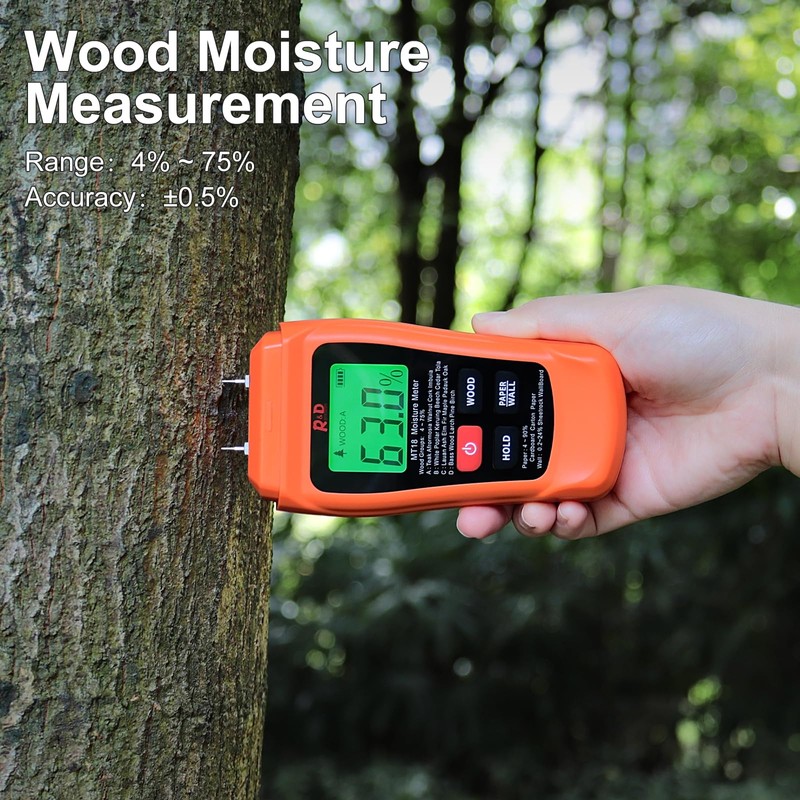 Damp Meter RDINSCOS Wood Moisture Meter for Walls Caravans Logs
