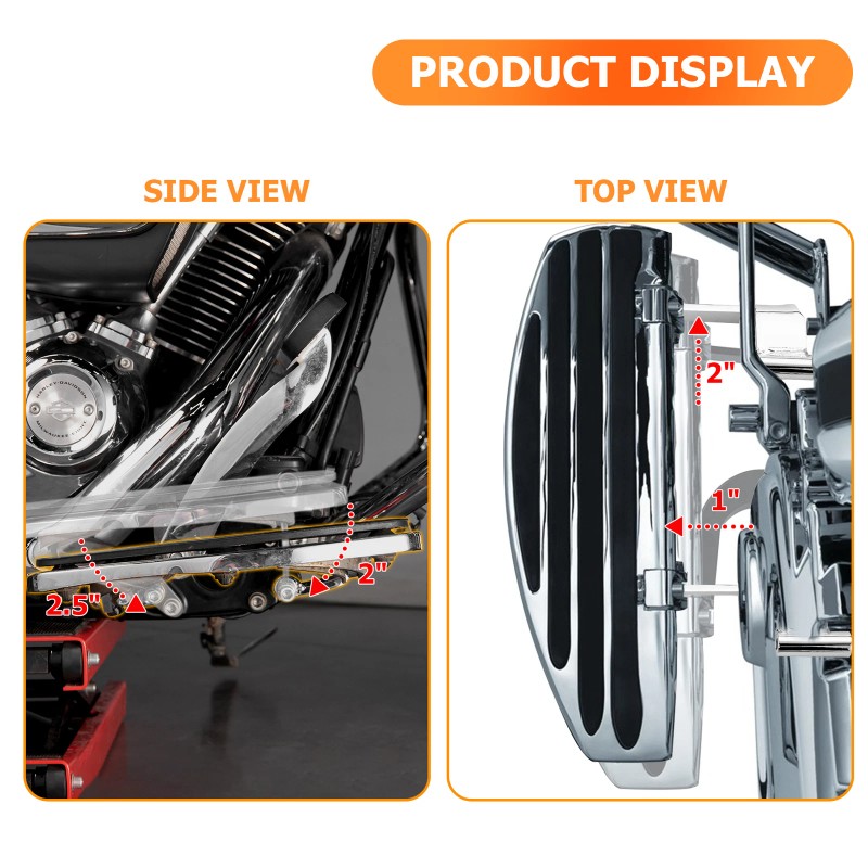 RI 1" Outward 2" Forward Driver Floorboard Relocations for 09-24