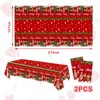 2Pcs Christmas Party Table Cover Table Cloth,137 * 274cm Christmas