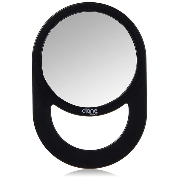 Diane Handle Mirror – Handheld Vanity Mirror with Circle Handle for Hanging – Medium Size (11” x 7.5”) for Travel, Bathroom, Desk, Makeup, Beauty, Grooming, Shaving, D1021