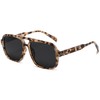 RUNHUIS Vintage 70s Sunglasses Women Men Retro Large Square Frame
