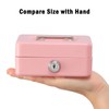 xydled Locking Steel Mini Cash Box with Removable Coin Tray