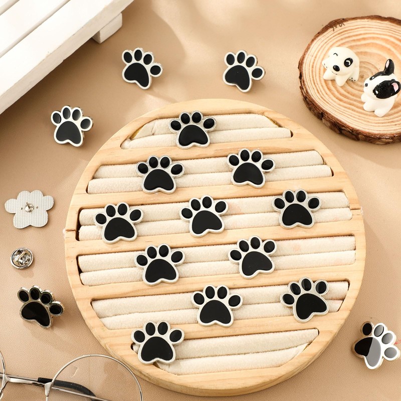 Suncalla 24 Pcs Paw Award Lapel Pins, Dog Paw Enamel