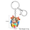 BAMAY Acrylic Kawaii Cat Keychain Wallet Car Key Accessories Cute