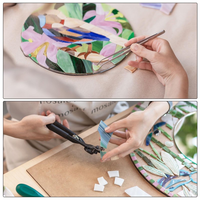 sourcing map 200g Mosaic Tiles Irregular Glass Mosaic Tiles Stained