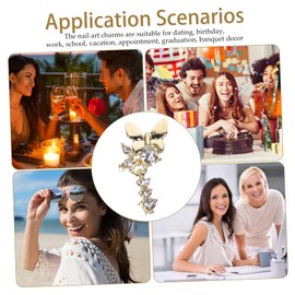 WOONEKY 10 pcs Butterfly Nail Charms Decorative Nail Art Gems for Women Lightweight Manicure Charms for Birthdays Parties and Special Occasions