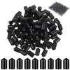 TIESOME Pack of 100 Rubber End Caps, Round Flexible End