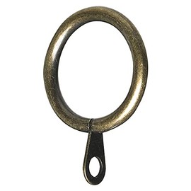 Merriway BH05375 Curtain Drapery Pole Rod Ring Fixed Eye Brass Antique Inner Dimension 25mm - 24 Count (Pack of 1)