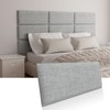 Greymond Upholstered Wall Mounted Headboard, Acoustic Wall Panel, Peel and
