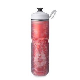 HydraPak | Polar Bottle - Polar Sport Insulated Water Bottle - BPA-Free, Sport & Bike Squeeze Bottle with Handle (Pulse Red, 700ml / 24oz)