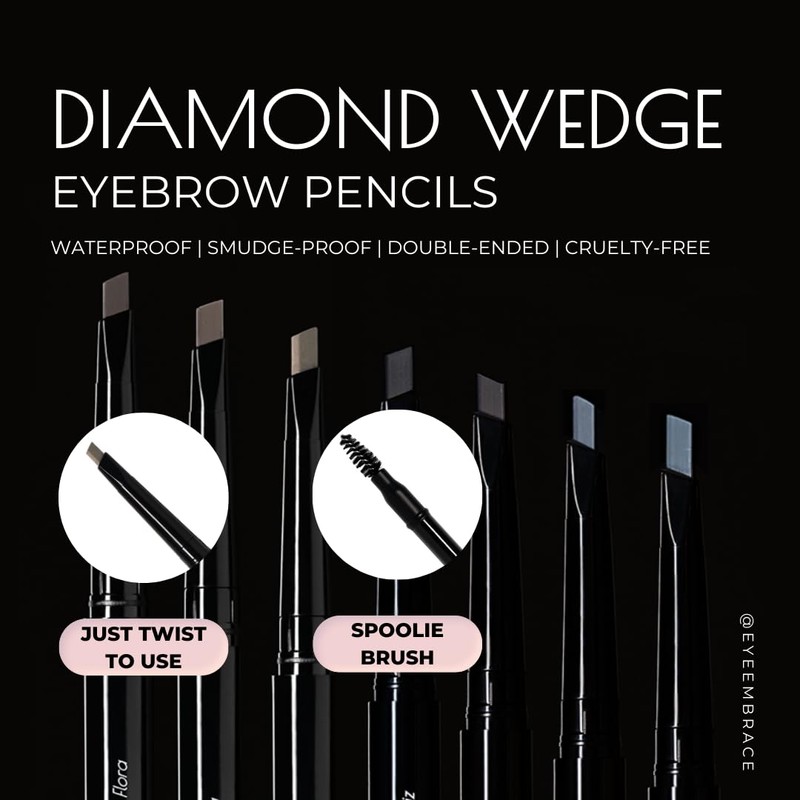 Eye Embrace Isla: Medium Brown-Gray Eyebrow Pencil – Waterproof, Double-Ended