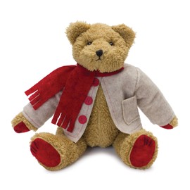 Melrose 86354 Teddy Bear with Coat, 14-inch Height, Polyester