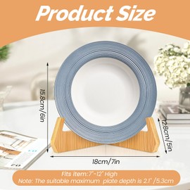 YUDAWN Plate Stands for Display, Multifunctional Plate Holder Display Stands Bamboo Picture Frame Stand Tabletop Easels Decorative Stand for Platter Dish Book Photo and Plaque