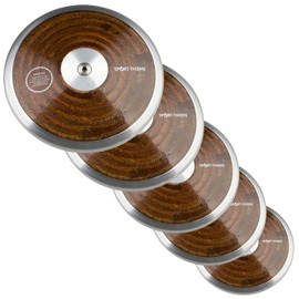 Sport-Thieme Competition Discus Wood | Throwing Discus Made of Plywood, Special Plastic and Metal Ring | Available in 5 Sizes 0.75 kg - 2 kg | Durable, Robust, Slow Spinning