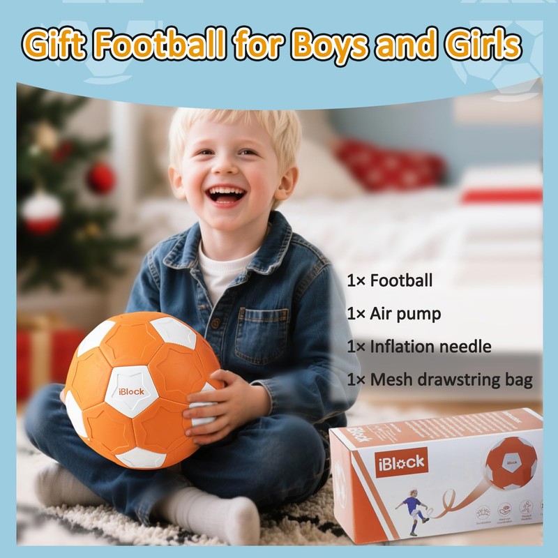 Kids Curve Swerve Football Size 4, Lightweight, Soft, Inflatable with