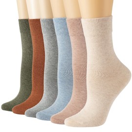 Losa Kute Crew Socks for Women Womens Gifts Slouch White Boot Gift Trouser Womans Cotton Girls Cute Ankle Colorful Ladies Thin Quarter Sock Size 7-9 Women's Black Soft Dress Long Socks X16-Mix29-M