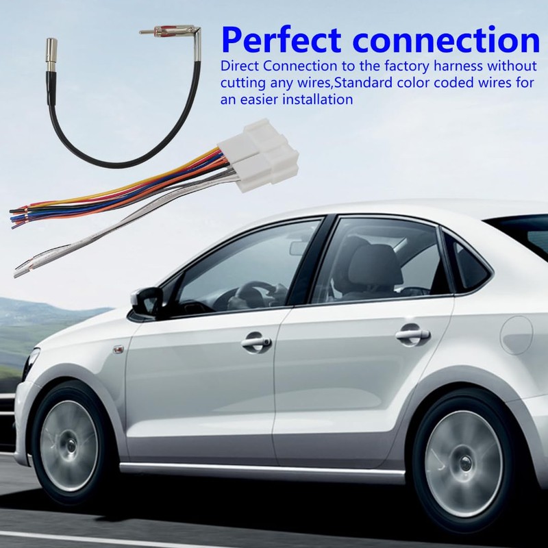 Car Radio Wire Harness w/Antenna Adapter Kit Fit for Chevy