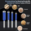 Feanron Top Bearing Flush Trim Router Bit 1/4'' Shank Straight