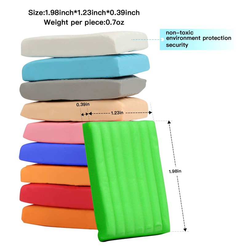 Polymer Clay 50 Colors, Modeling Clay for Kids DIY Starter