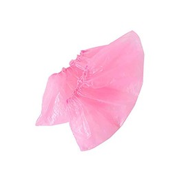 100pcs Outdoor Disposable Plastic Shoe Covers Carpet Cleaning Overshoes-Pink
