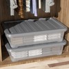 Qqbine 40 Quart Large Plastic Underbed Storage Boxes, Under Bed