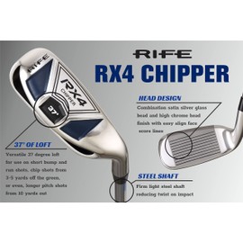 Rife Golf Right Handed RX4 Chipper 37° Save Easy Strokes Big and Tall Extra Long Length 40 inches Assembled with Super Jumbo Grip