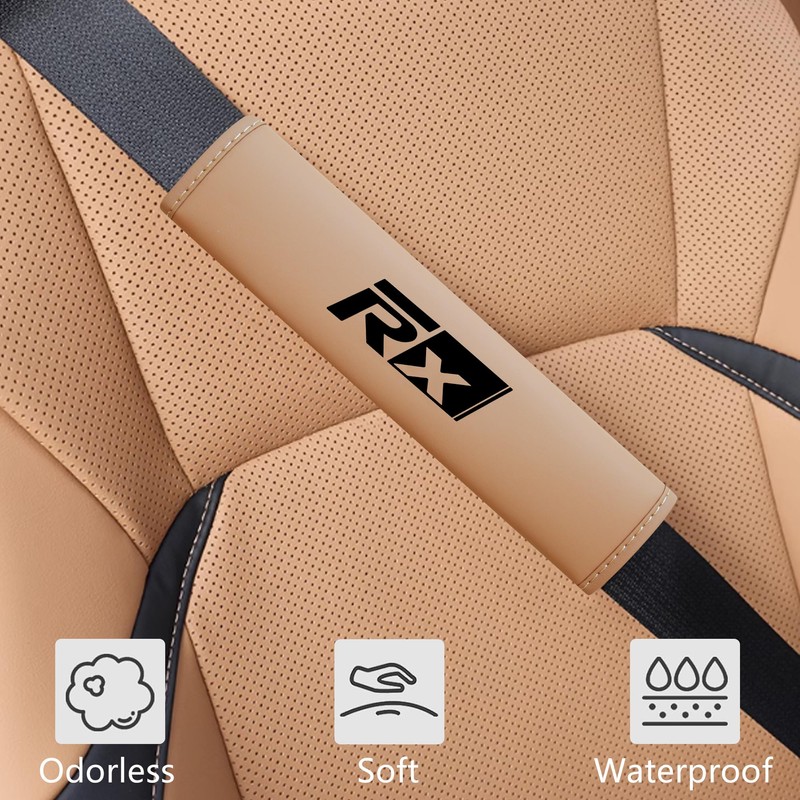Treesiche Nappa Leather Seat Belt Shoulder Pad,Seat Belt Cover for