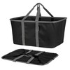 CleverMade Collapsible Laundry Tote, Midnight Black/Shadow Gray 2PK - 50L
