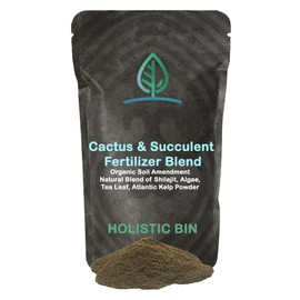HOLISTIC BIN Cactus & Succulent Fertilizer – Premium Plant Food with Atlantic Sea Kelp & Shilajit – Slow-Release, Fertilizer for Indoor Desert Plants & Potted Succulents–50 Gallon Supply