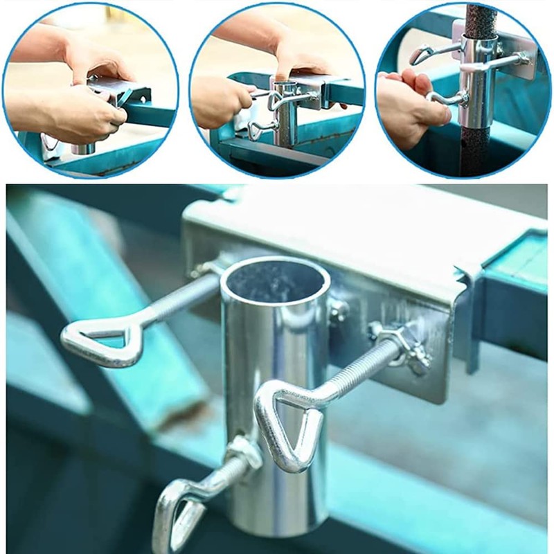 TUIBEIDAMAI Parasol Holder, Balcony Railing, Adjustable, Space-Saving Parasol Holder, Balcony,
