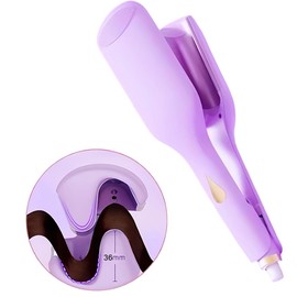 Wave Curling Iron, Hair Crimper, Deep Waver Curling Iron, Anti-Scald Wave Curling Wand, 1.4 inch/36mm Hair Crimper, 2 Barrel Beach Wavy Hair Curler for Women